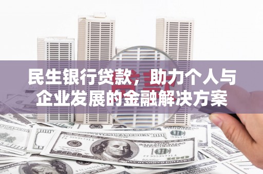 石龙民生银行贷款，助力个人与企业发展的金融解决方案