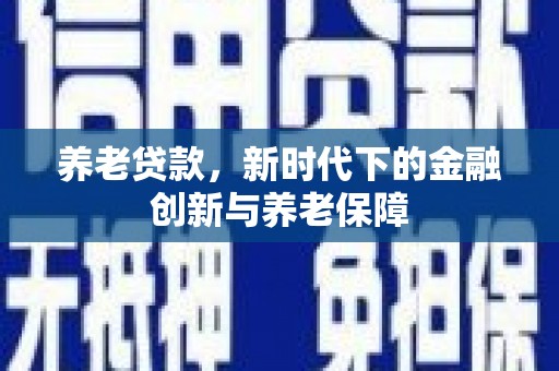 石龙养老贷款，新时代下的金融创新与养老保障