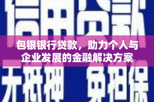 石龙包银银行贷款，助力个人与企业发展的金融解决方案