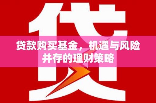 石龙贷款购买基金，机遇与风险并存的理财策略