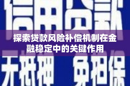 石龙探索贷款风险补偿机制在金融稳定中的关键作用