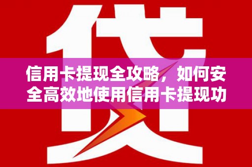 石龙信用卡提现全攻略，如何安全高效地使用信用卡提现功能