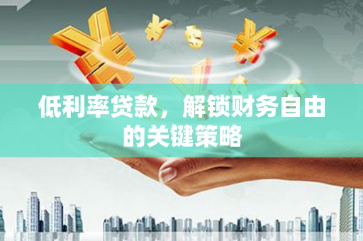 石龙低利率贷款，解锁财务自由的关键策略