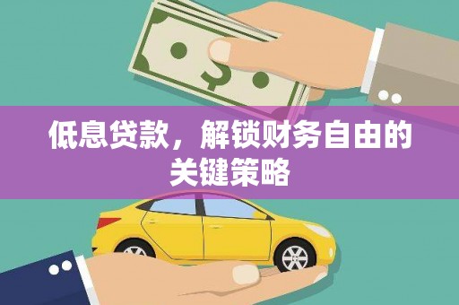 石龙低息贷款，解锁财务自由的关键策略