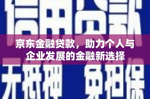 石龙京东金融贷款，助力个人与企业发展的金融新选择