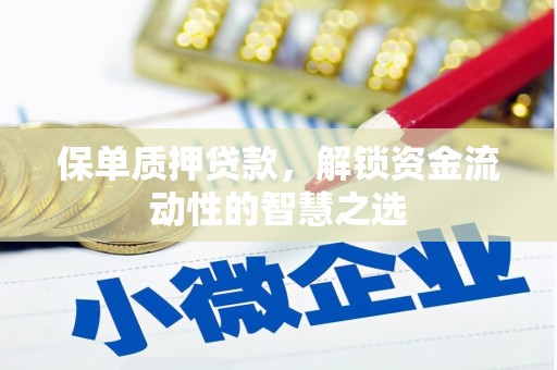 石龙保单质押贷款，解锁资金流动性的智慧之选