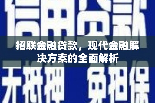 石龙招联金融贷款，现代金融解决方案的全面解析