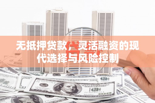 石龙无抵押贷款，灵活融资的现代选择与风险控制
