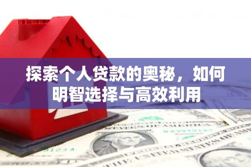 石龙探索个人贷款的奥秘，如何明智选择与高效利用