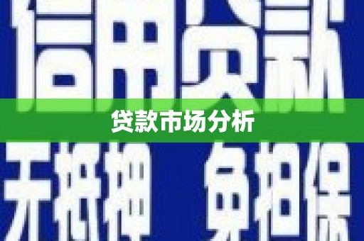 石龙贷款市场分析