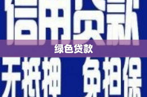 石龙绿色贷款