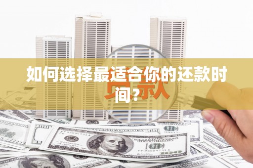 石龙如何选择最适合你的还款时间？