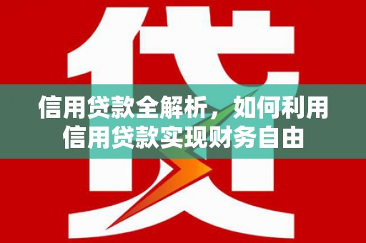 石龙信用贷款全解析，如何利用信用贷款实现财务自由