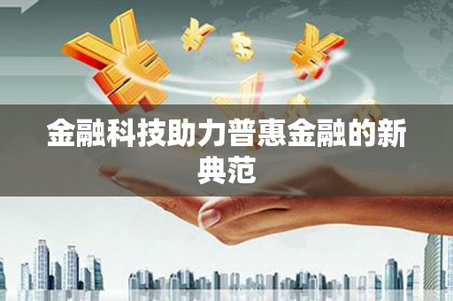 石龙金融科技助力普惠金融的新典范